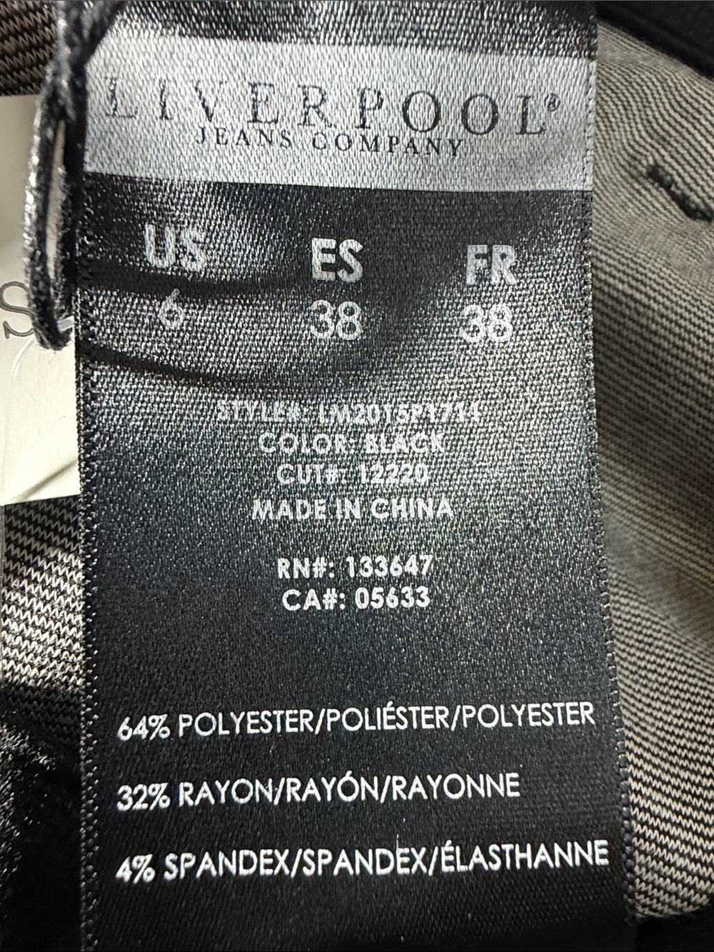 Liverpool Women’s Black Leggings - Picture 9 of 10
